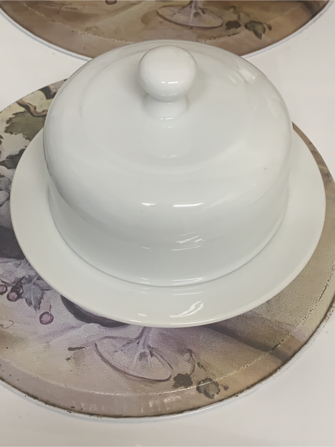 White Ceramic Small Pitcher & Butter Dish - photo 5