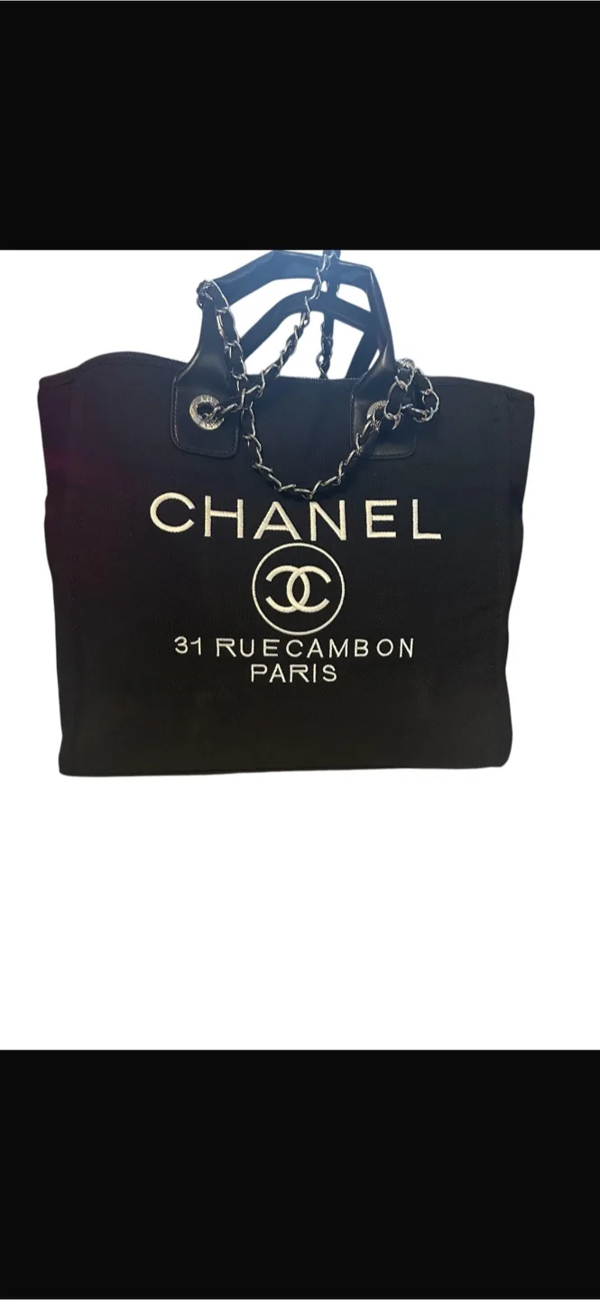 Chanel Paris Black Tote Bag thumbnail