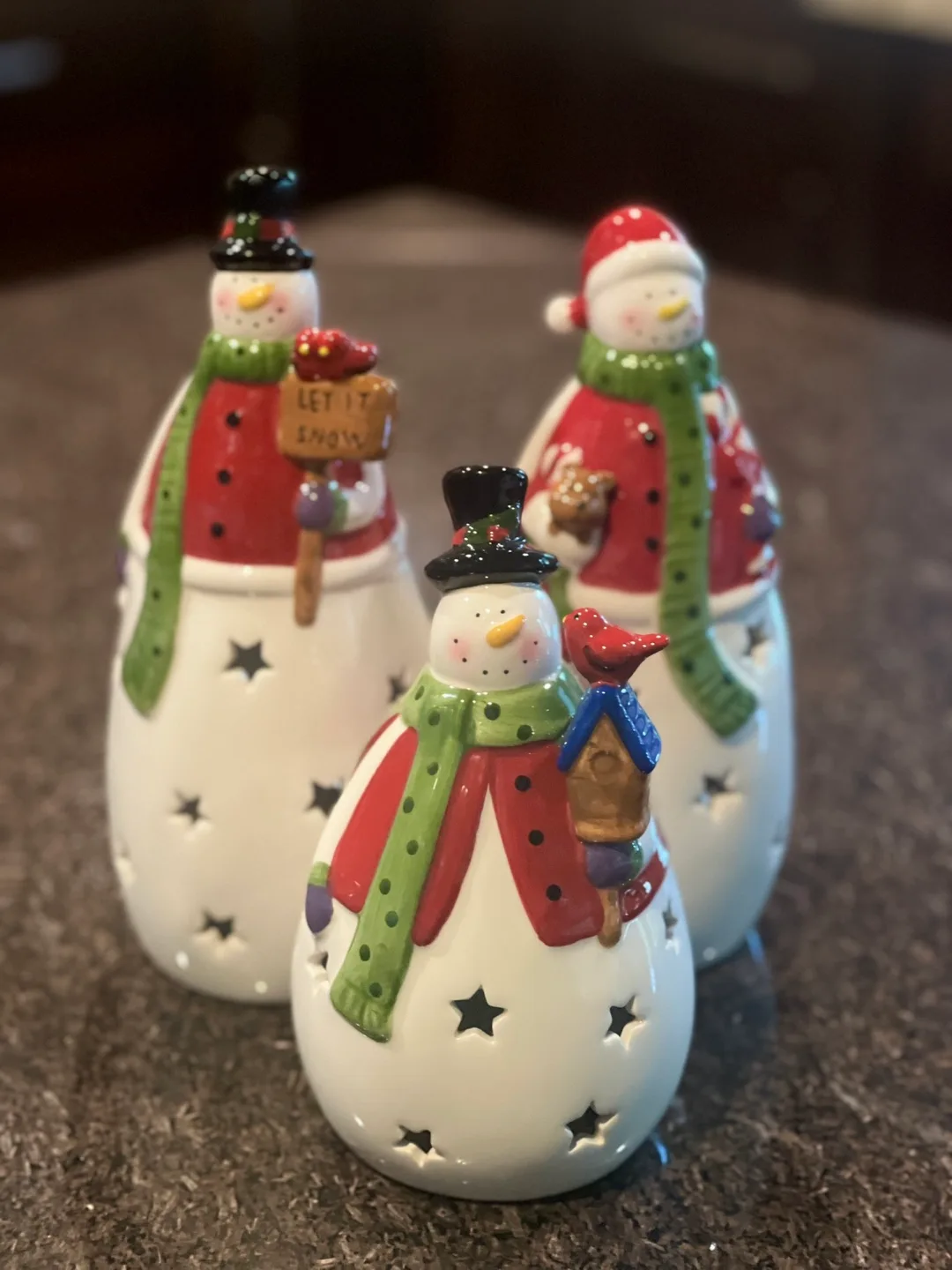 Snowman Christmas Decoration Set thumbnail