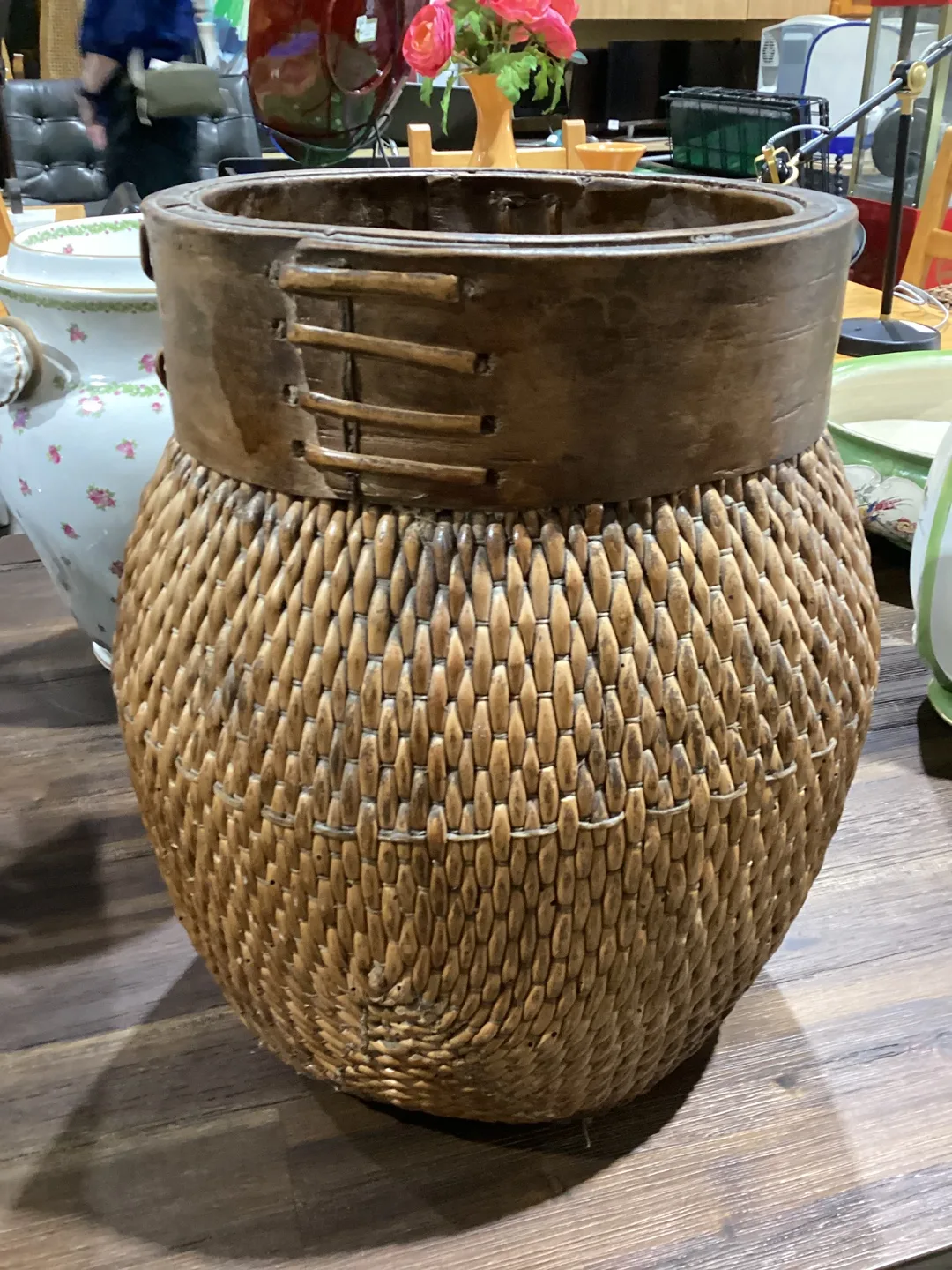 Wicker Basket Planter thumbnail
