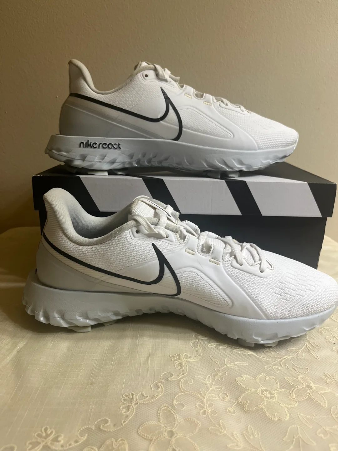 Nike React Infinity Tour Golf Shoes - White thumbnail