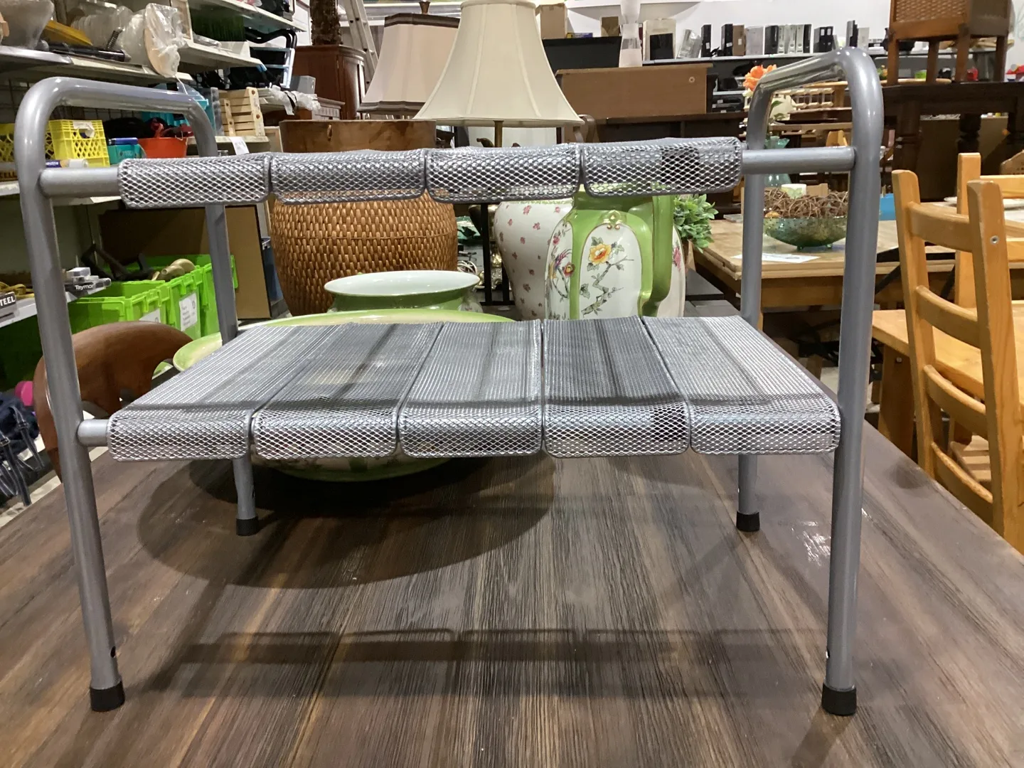 Silver Metal Shelf Rack extendable thumbnail