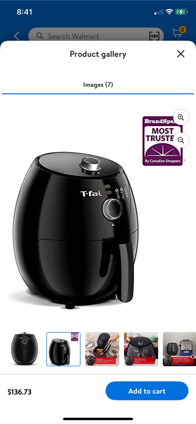 T-fal Easy Fry Compact Air Fryer - Black - photo 3