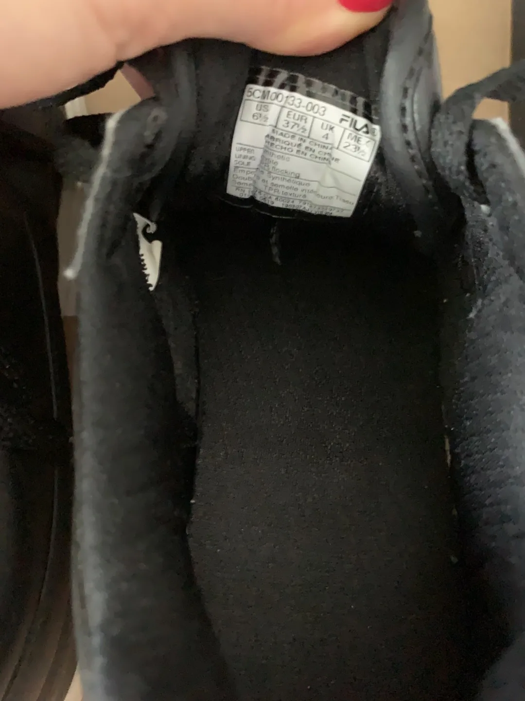 Fila Women’s Black Sneakers US 6.5 / EU 37.5 image indicator(3)