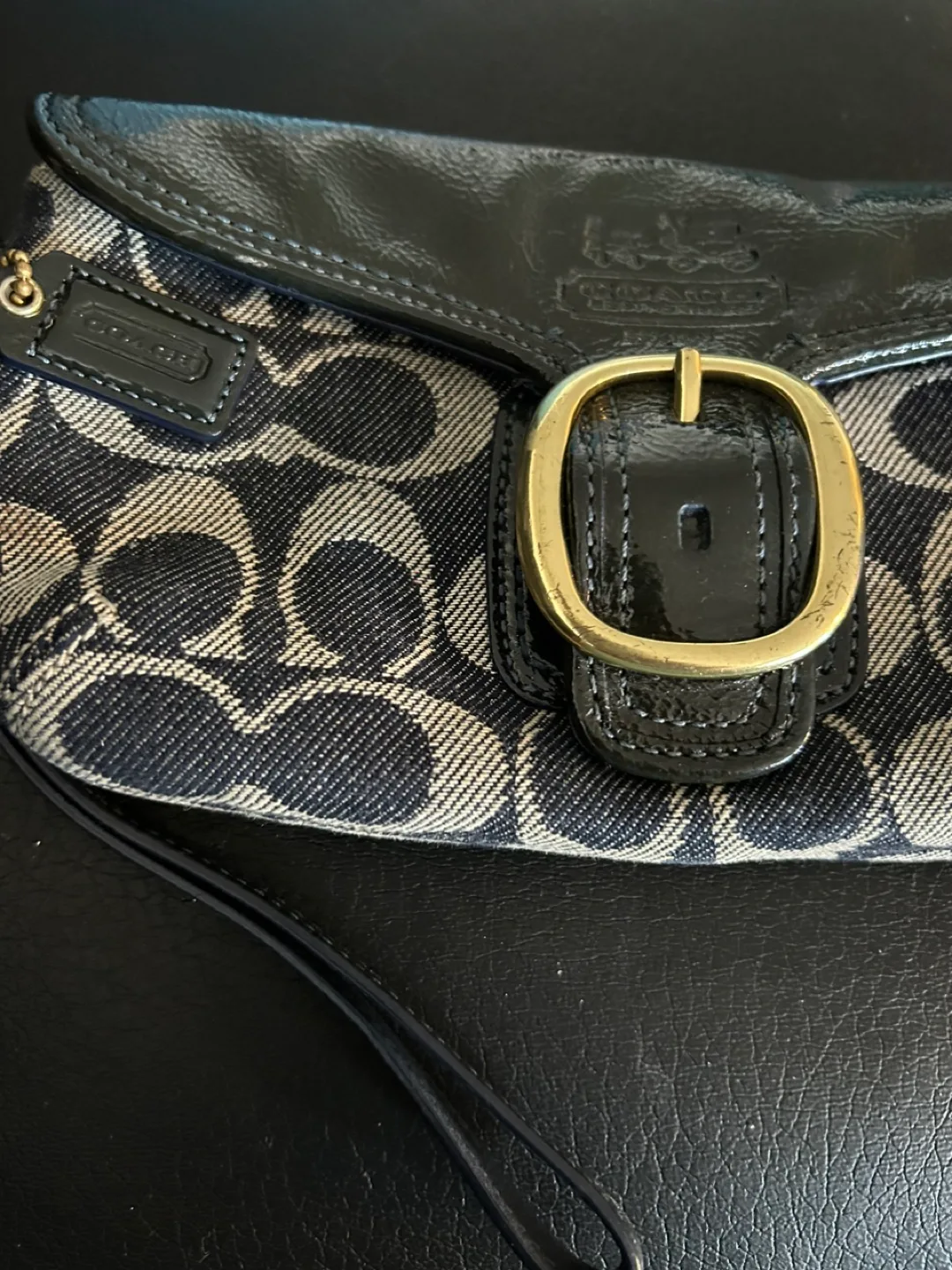 Coach Signature Denim Wristlet image indicator(2)