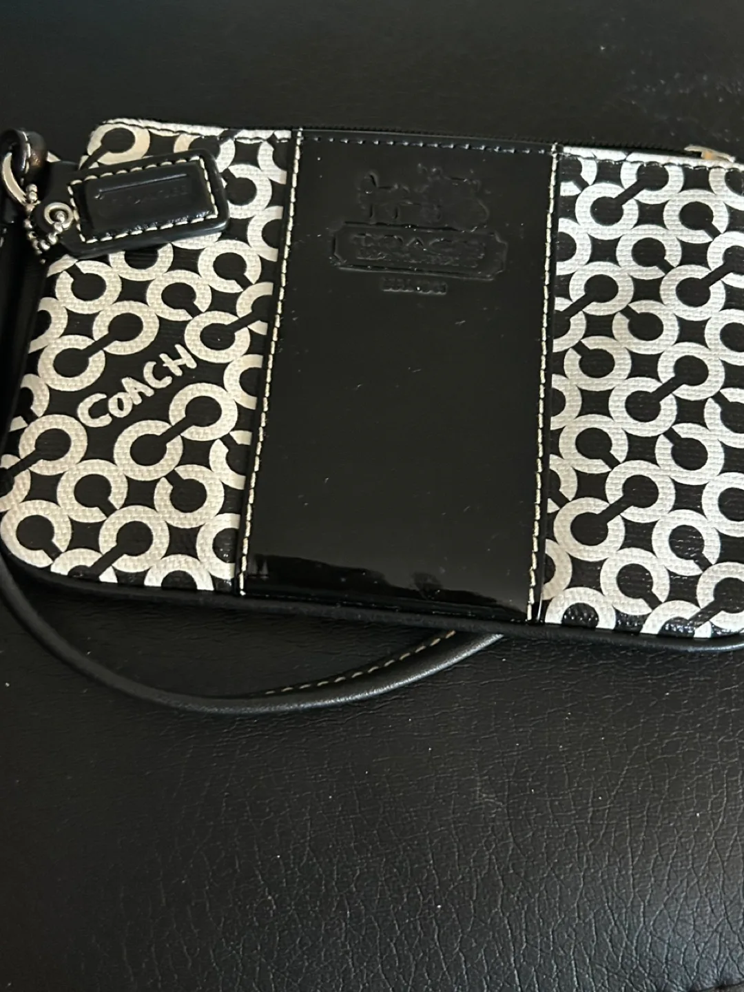 Coach Black & White Wristlet thumbnail
