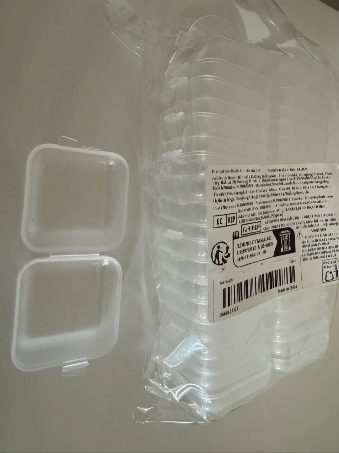 20pcs Clear Small Square Storage Containers image indicator(3)