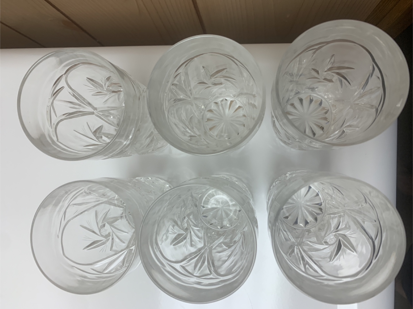Set of 6 Vintage Pinwheel Crystal Glasses - photo 2