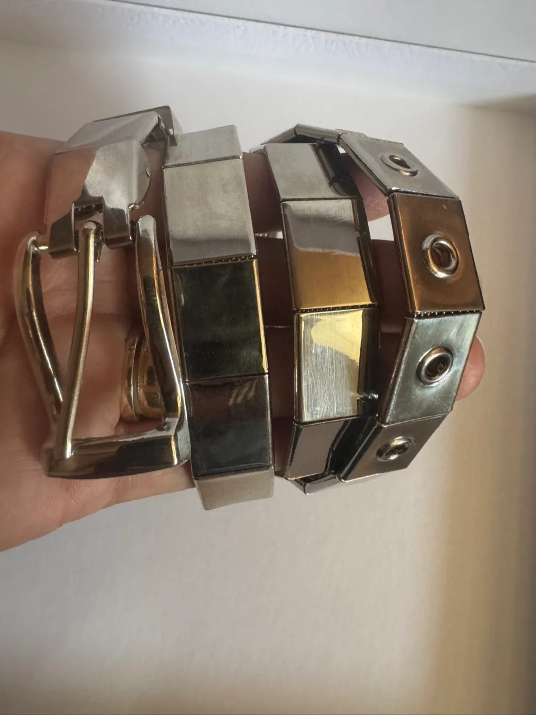 Silver Metal Belt . 88cms x 1.5cms thumbnail