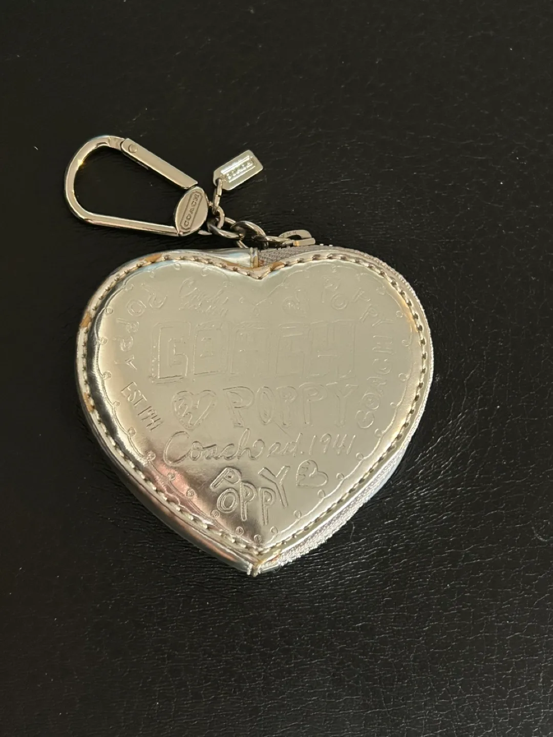 Coach Heart Coin Purse Keychain thumbnail