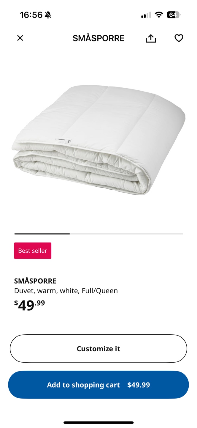 IKEA Duvet - x2 and 4 standart size pillows