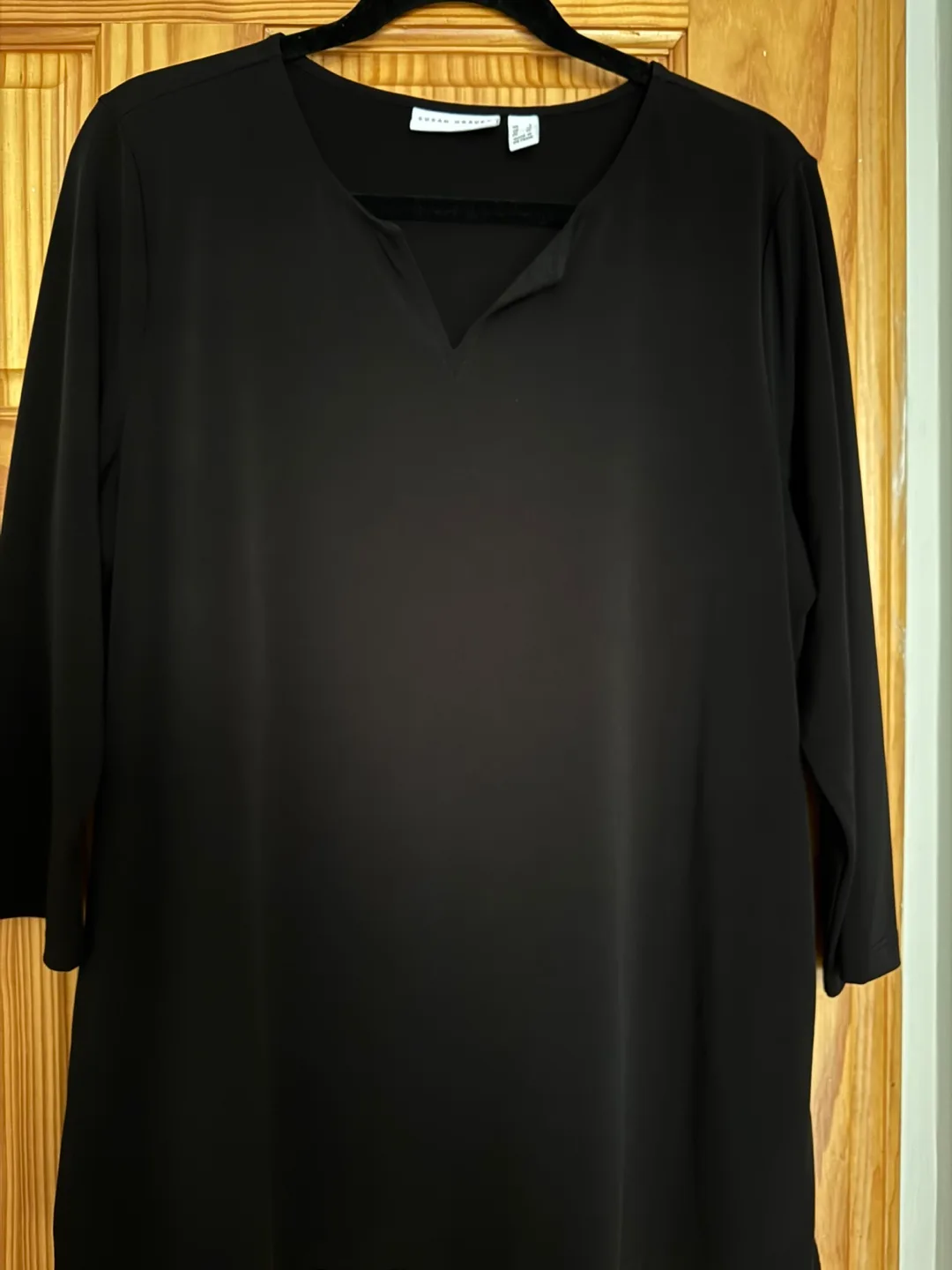 Susan Graver Black Top - Size L thumbnail