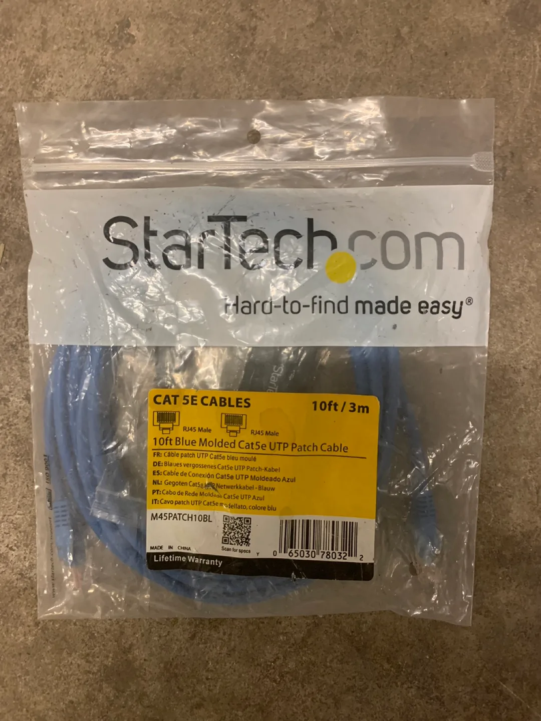 StarTech 10ft Blue Cat5e UTP Patch Cable - New thumbnail