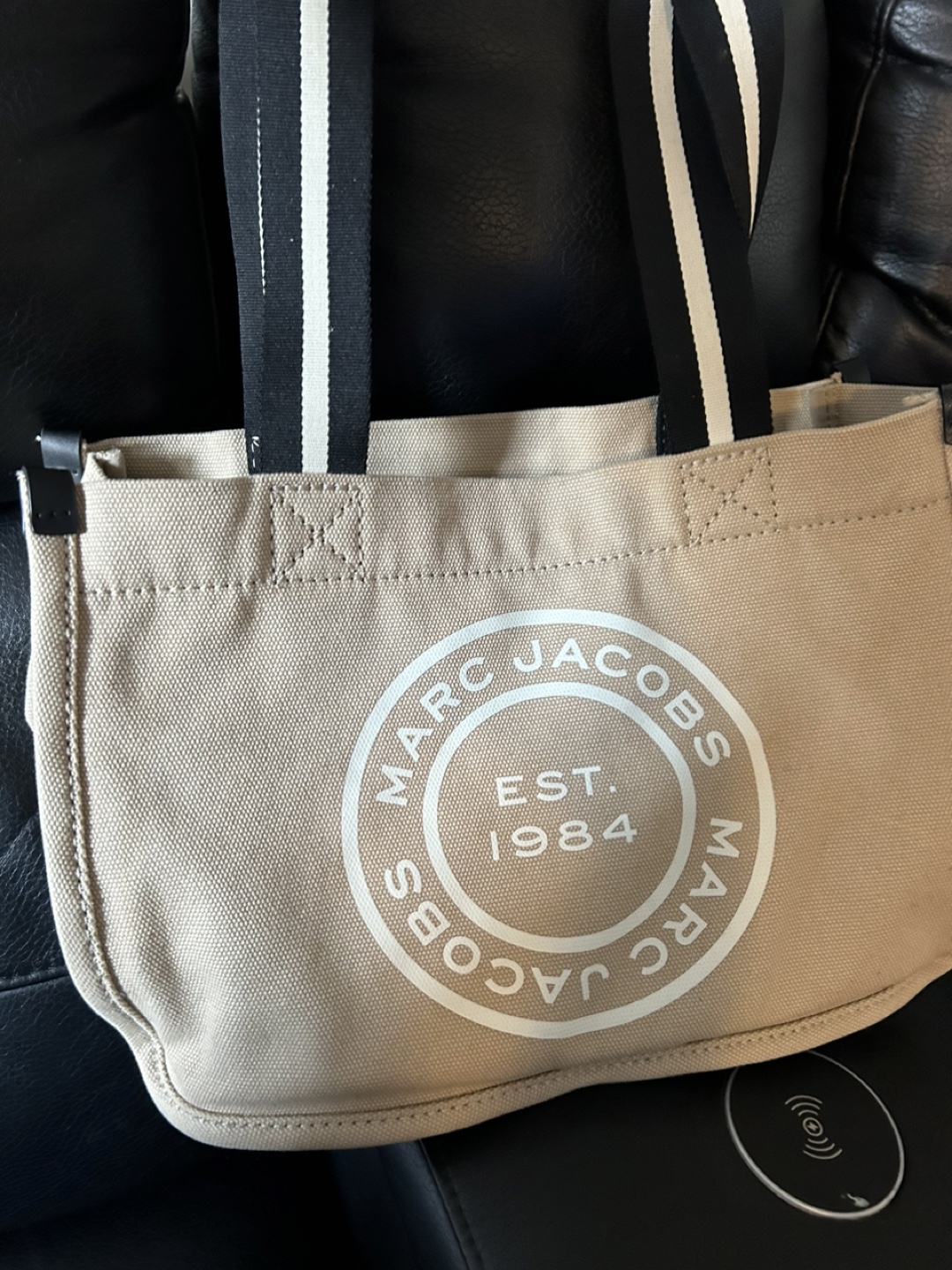 Marc Jacobs Tote Bag - Beige with Black Straps