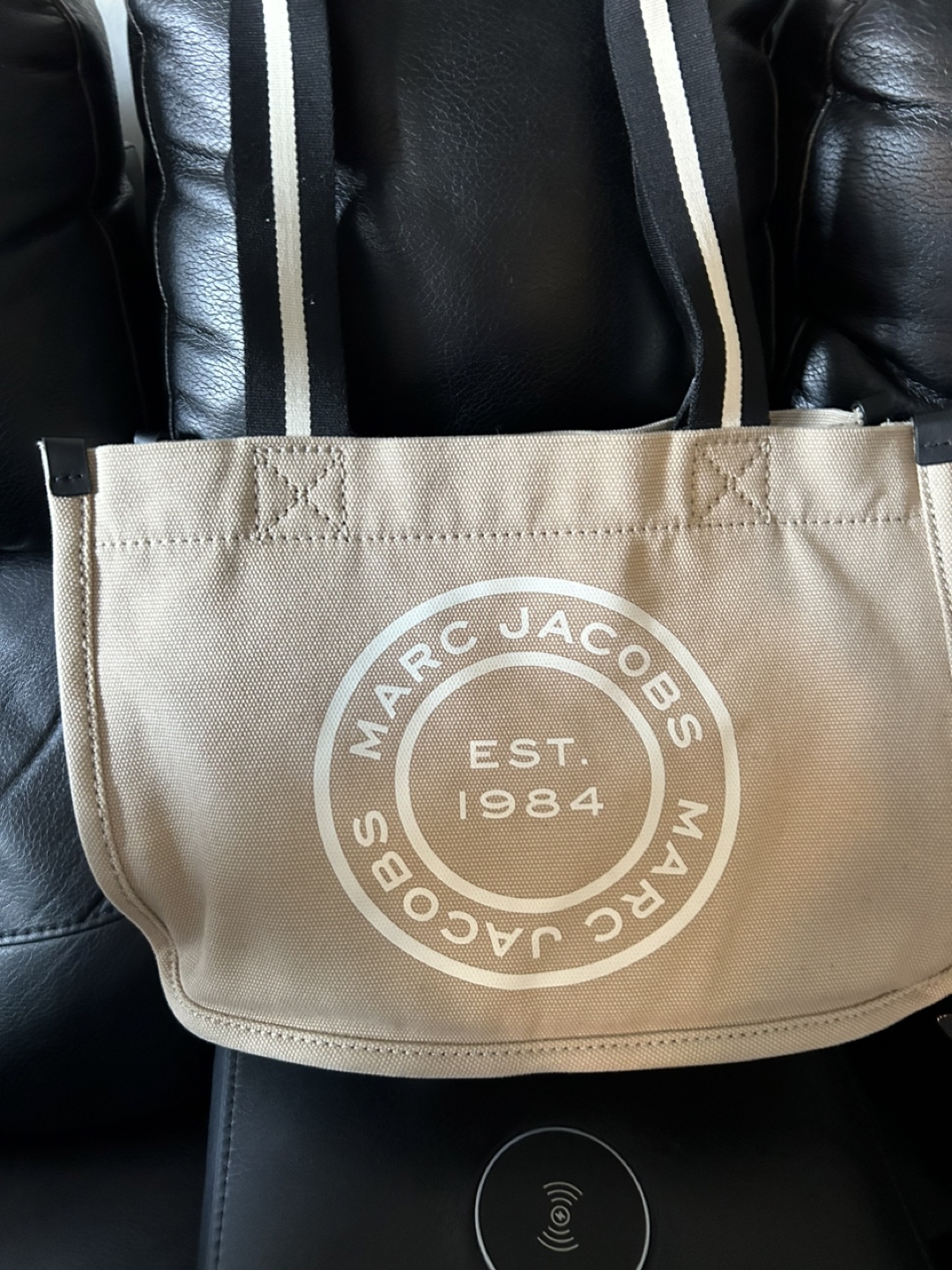 Marc Jacobs Tote Bag - Beige with Black Straps - photo 2