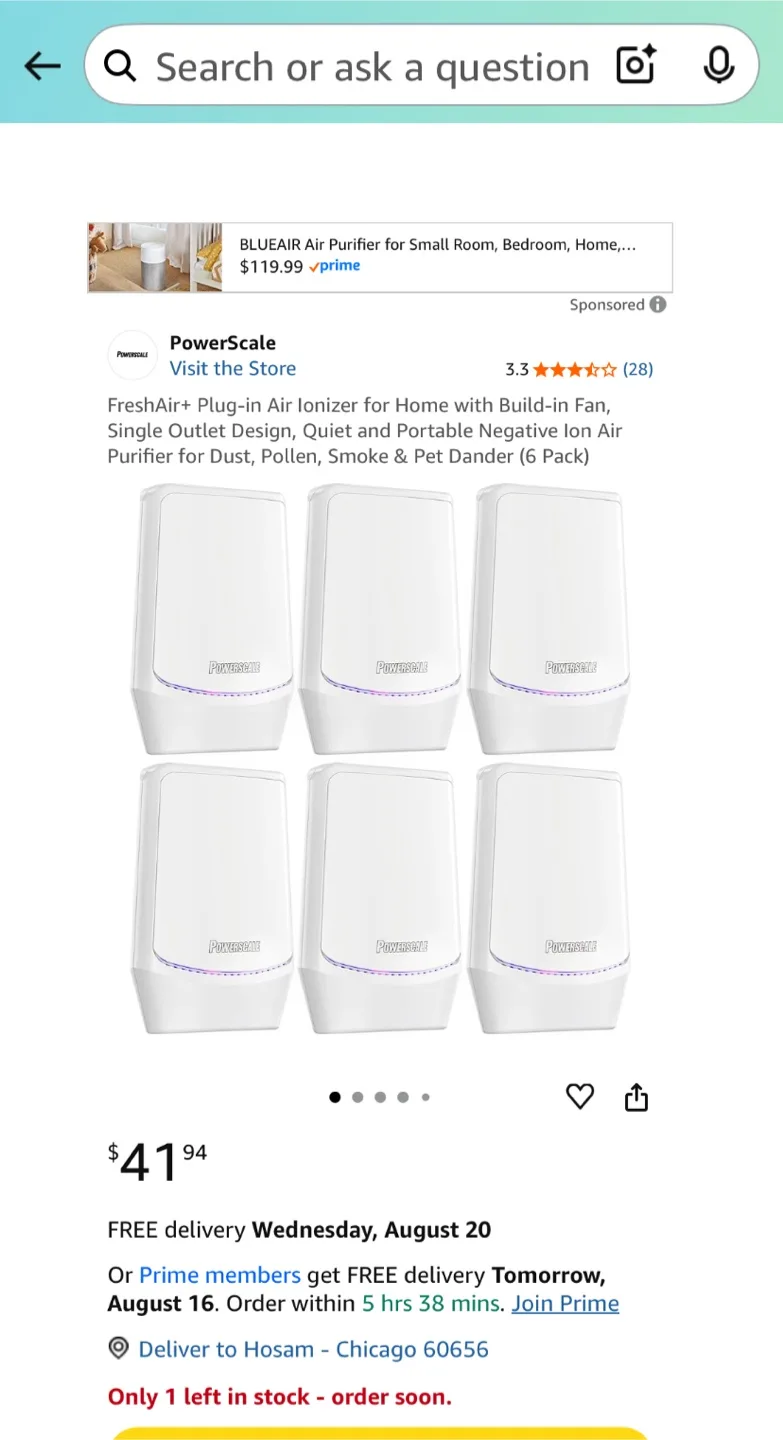 PowerScale FreshAir+ Air Ionizer 6 pack - New image indicator(8)