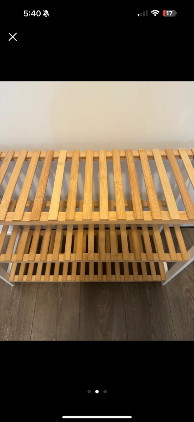 wooden Shoe Rack (9-10 shoes, 3 more slippes underneath) image indicator(2)