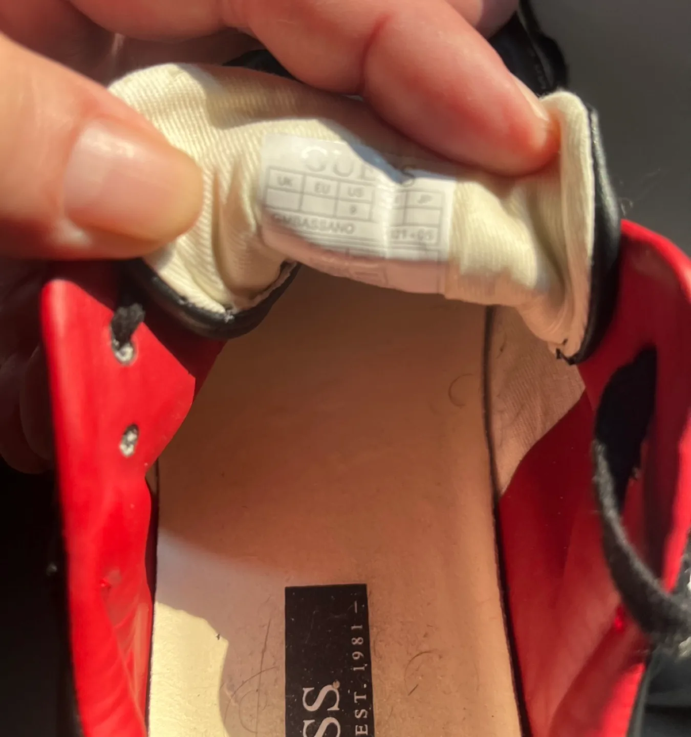 Guess Black Leather Sneakers US 9 image indicator(3)