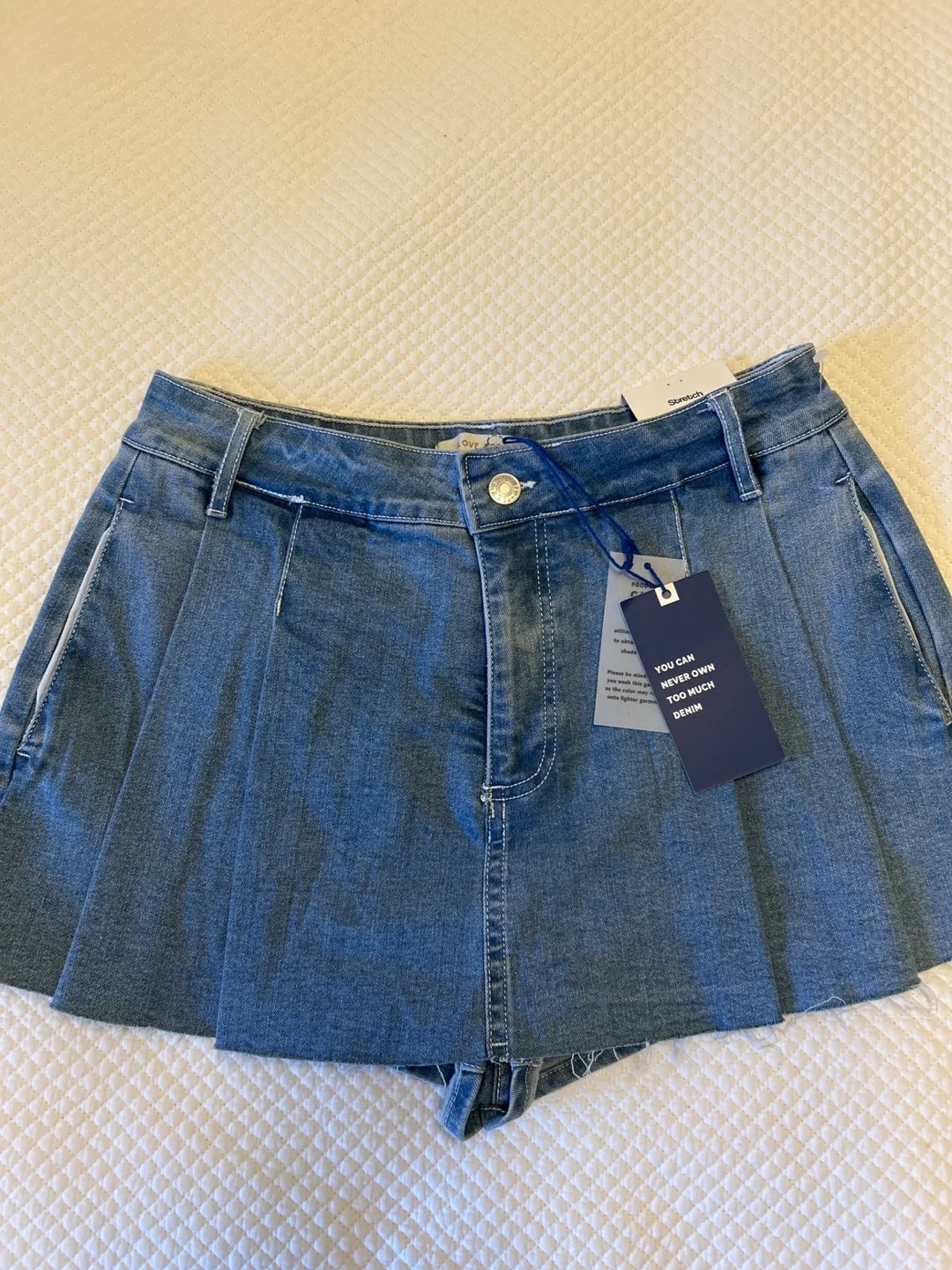 Love Tree Denim Skort - Size L - New with Tags! thumbnail