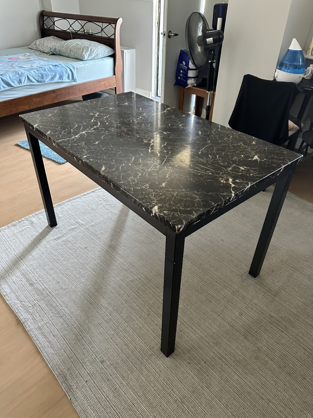 Marble Look Dining Table (48 x 30 inches)