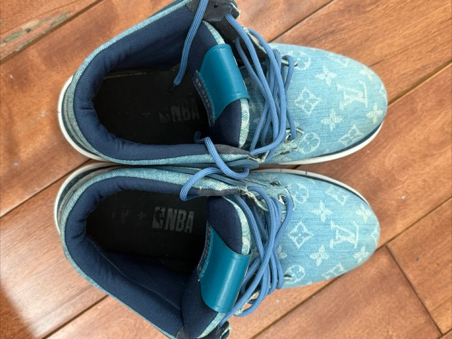 Louis Vuitton Denim Monogram Ankle Boots, Size 8 image indicator(4)