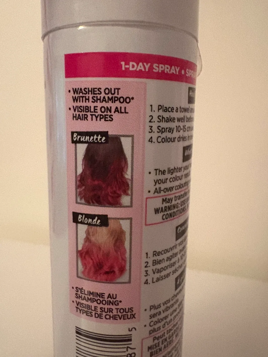NEW pink loreal colorista spray temporary hair dye image indicator(2)