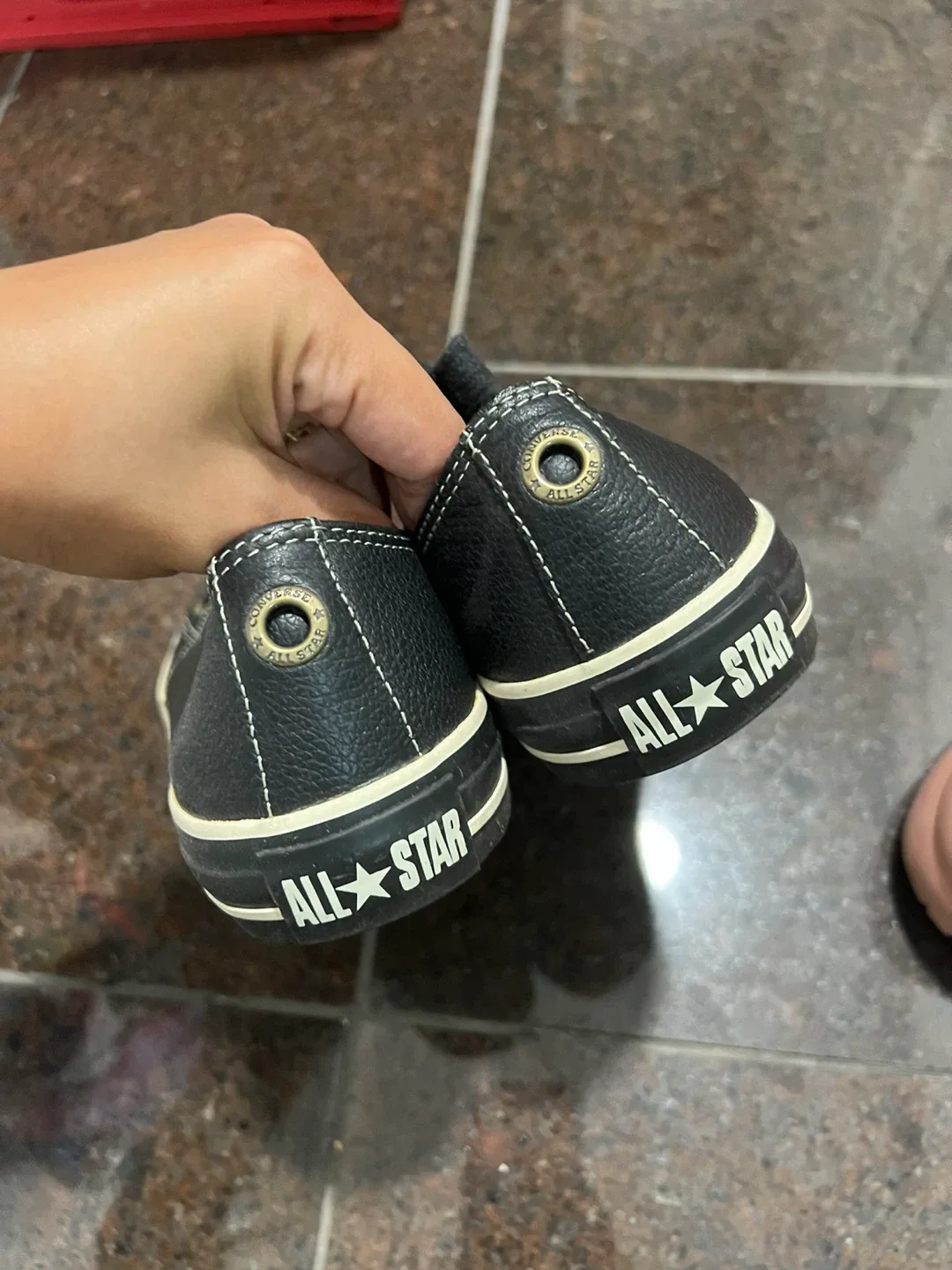 Converse All Star Black Leather Shoes - US 8.5 image indicator(4)