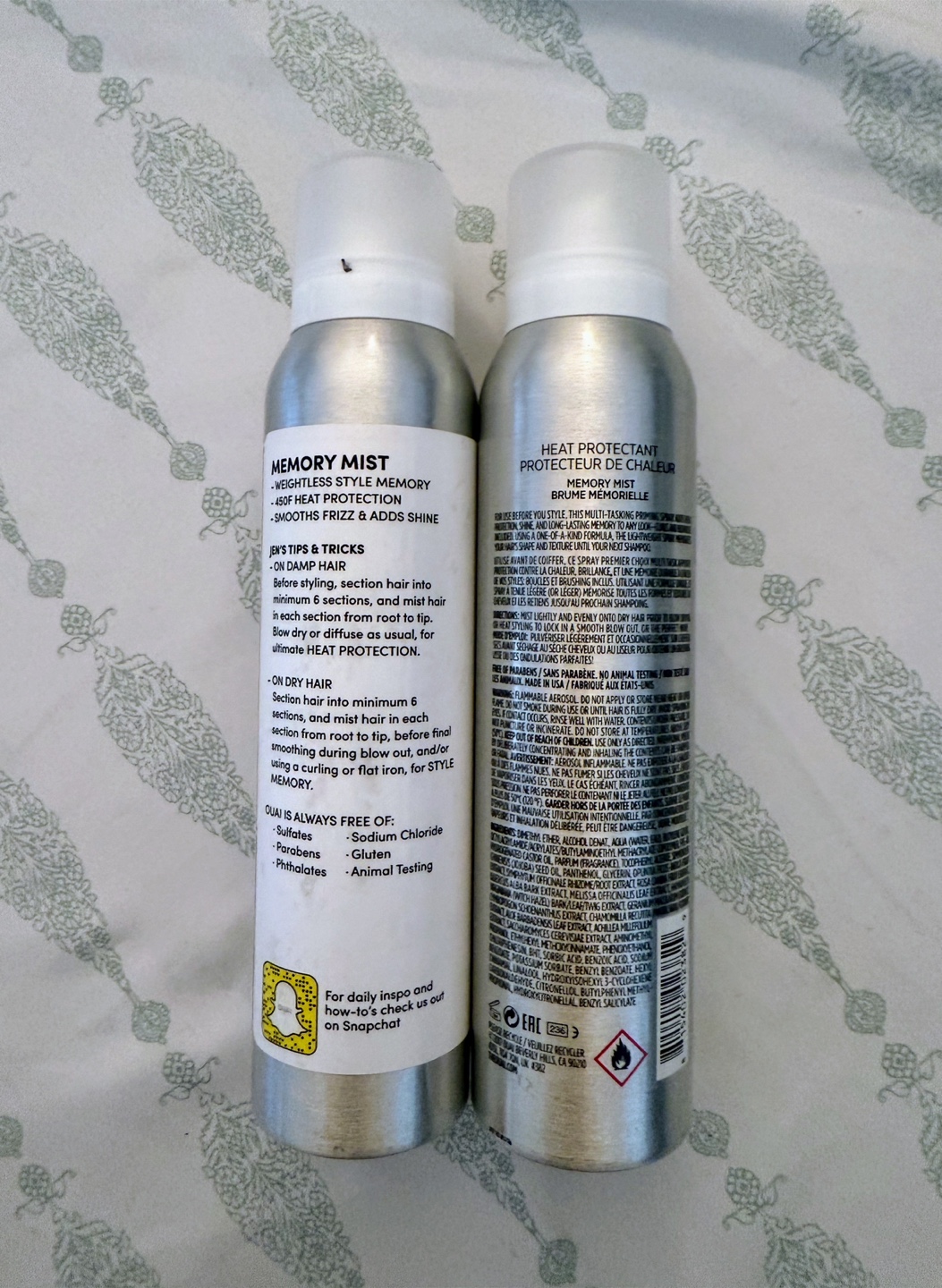 OUAI Heat Protectant Memory Mist Spray 4.4oz - photo 2