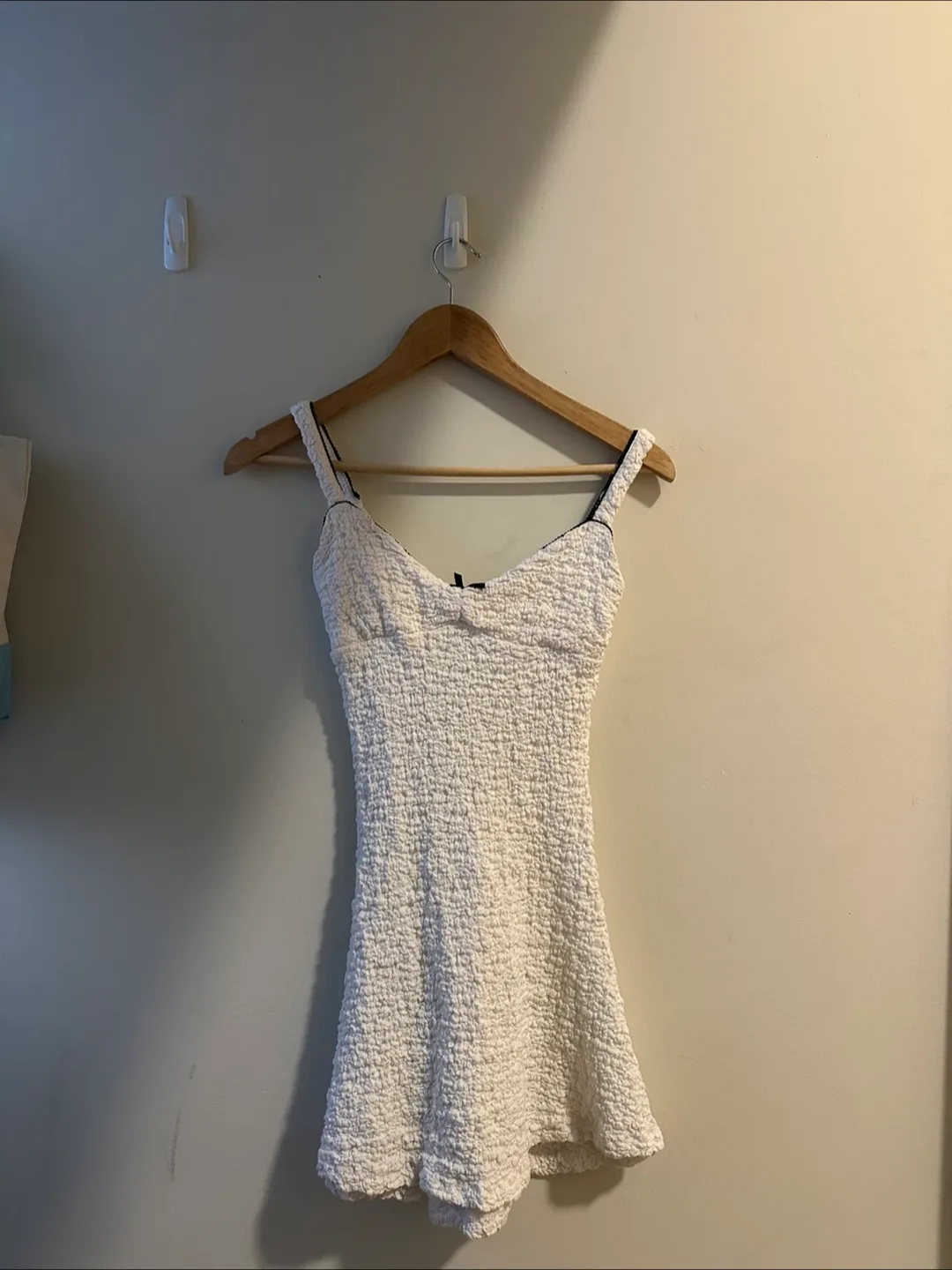 White Textured Mini Dress (xs-xxs, A cup) thumbnail