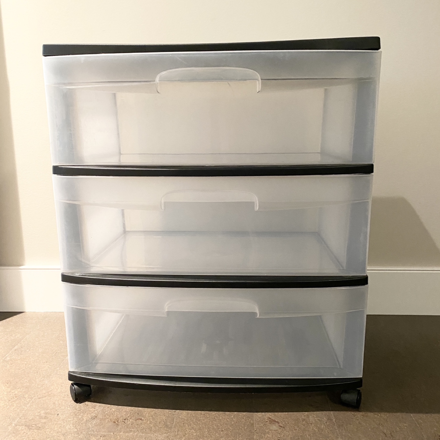 Wide 3 Drawer Cart Black - photo 2
