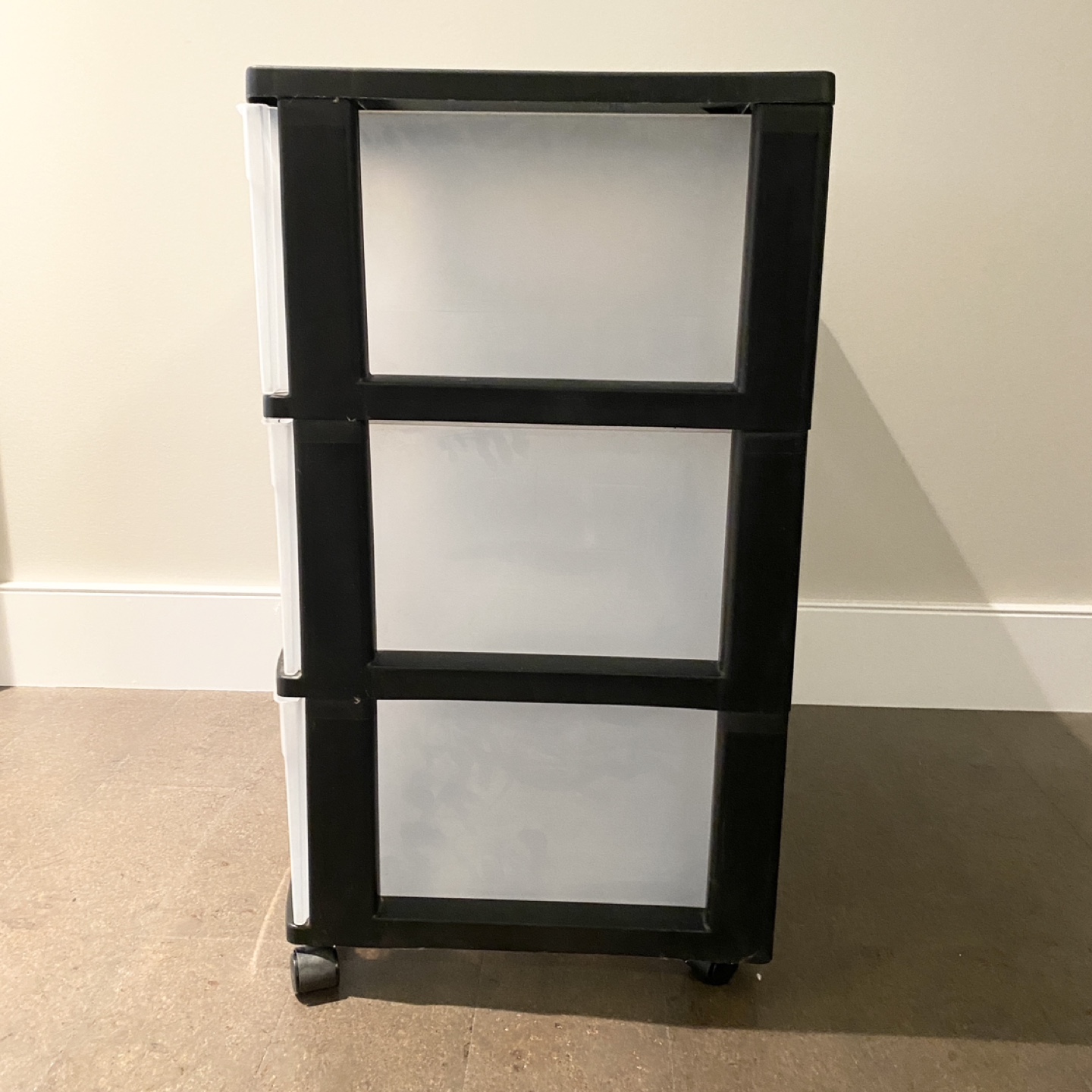 Wide 3 Drawer Cart Black - photo 4