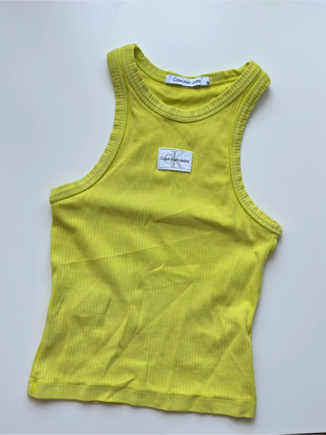 Calvin Klein Jeans lime Ribbed Tank Top