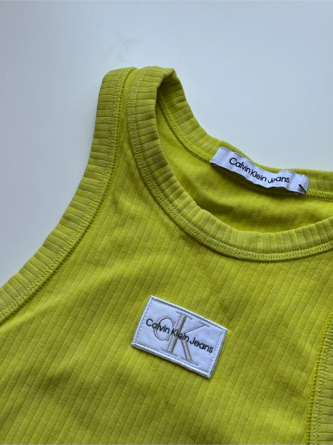 Calvin Klein Jeans lime Ribbed Tank Top - photo 2