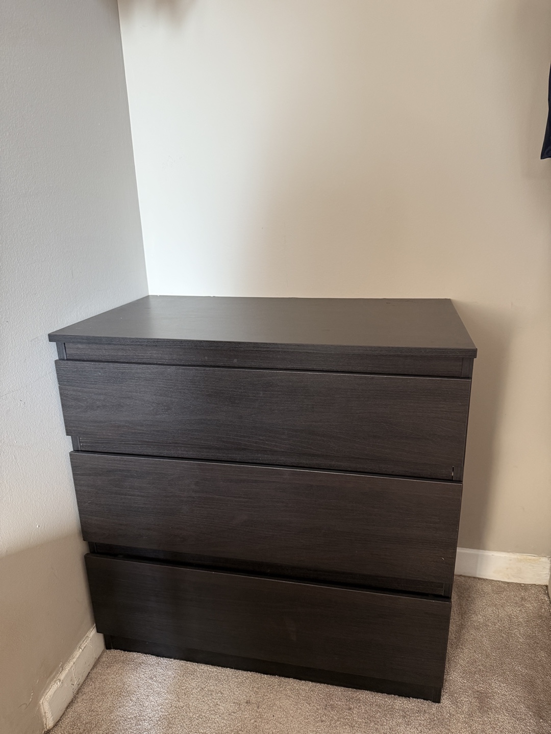 IKEA 3-drawer chest, dark brown
