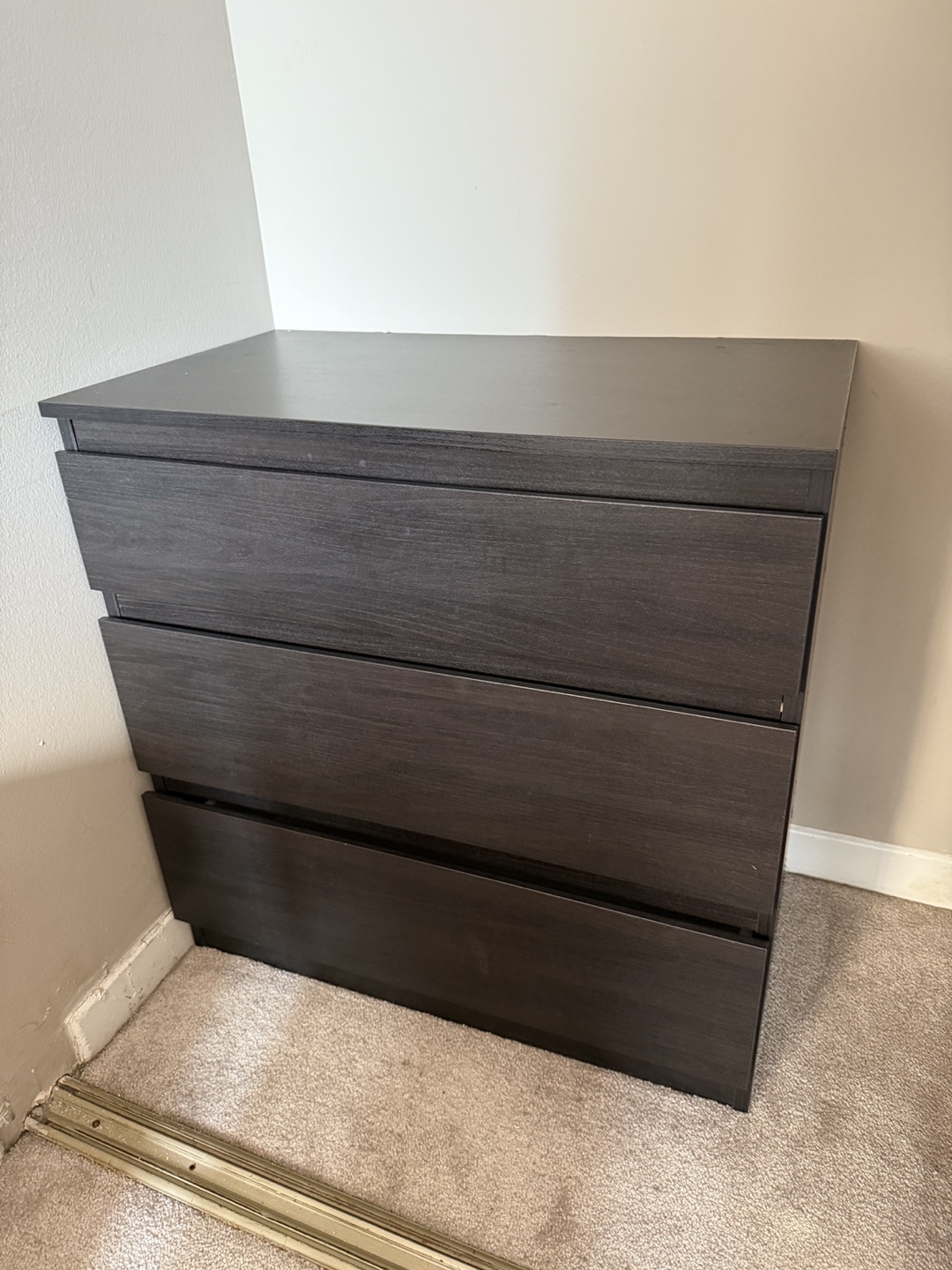 IKEA 3-drawer chest, dark brown - photo 2