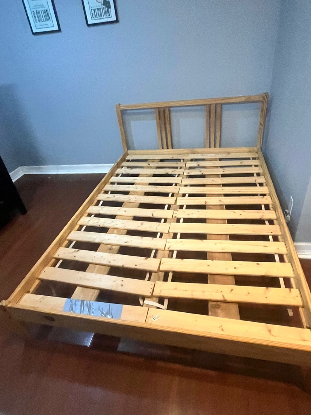 Full Wooden Bed Frame - Ok Condition - photo 2