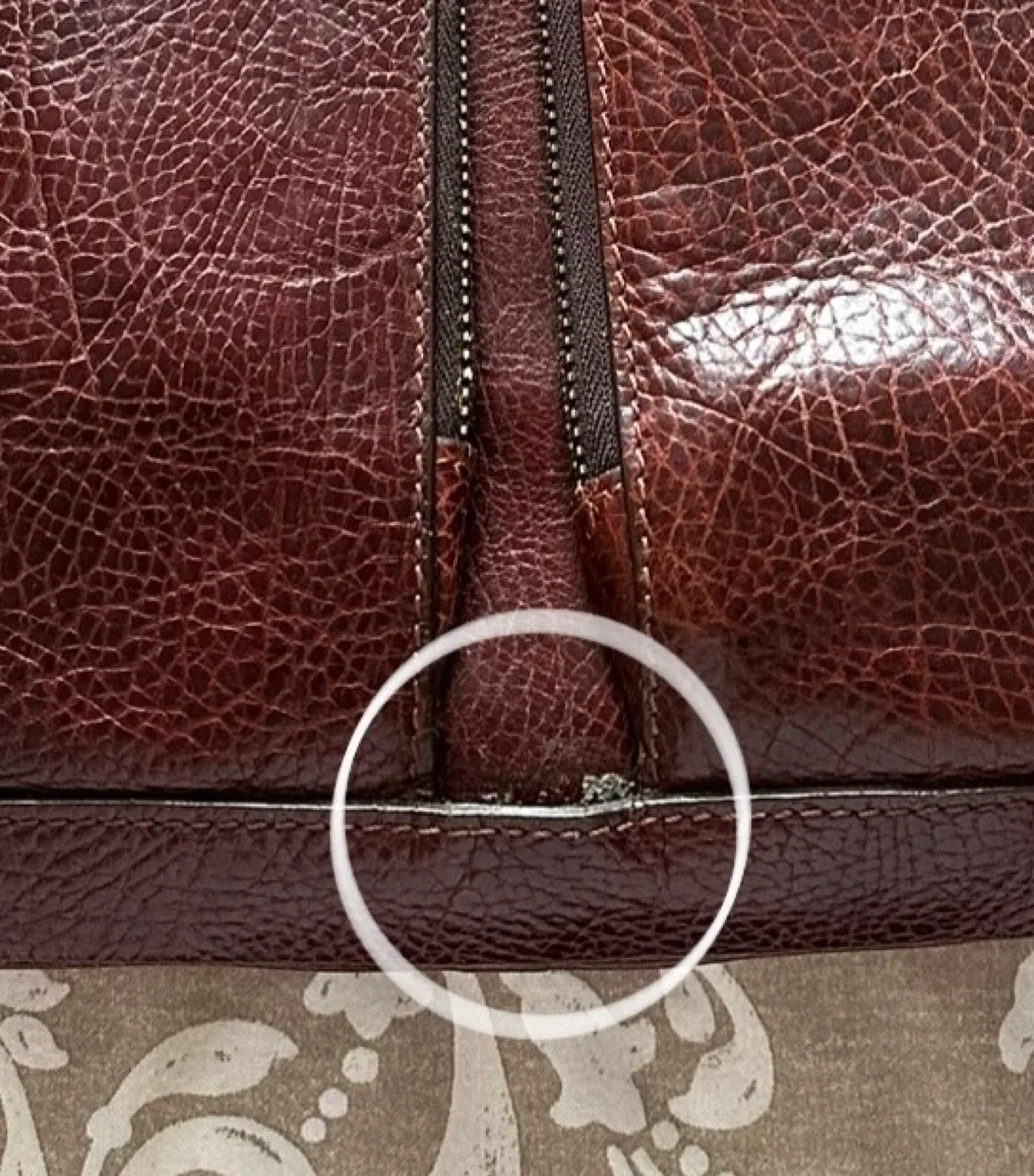 Brown Genuine Leather Briefcase image indicator(6)