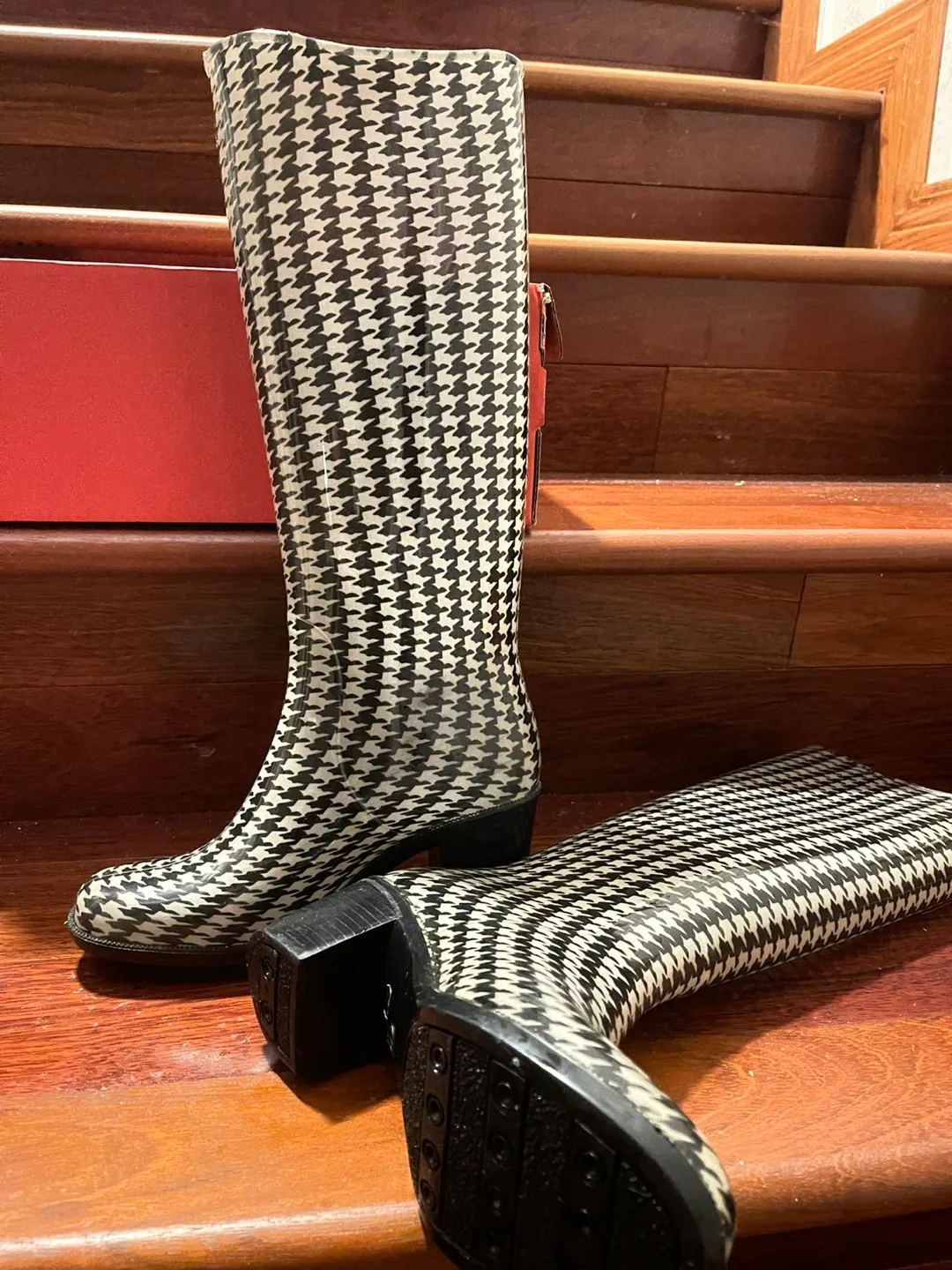 Cole Haan Houndstooth Rain Boots thumbnail