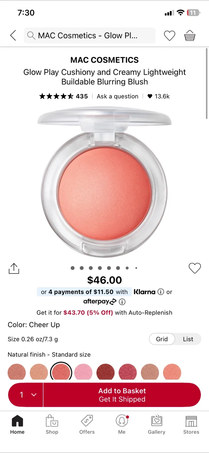 MAC Glow Play Cushiony Blush - Cheer Up image indicator(6)