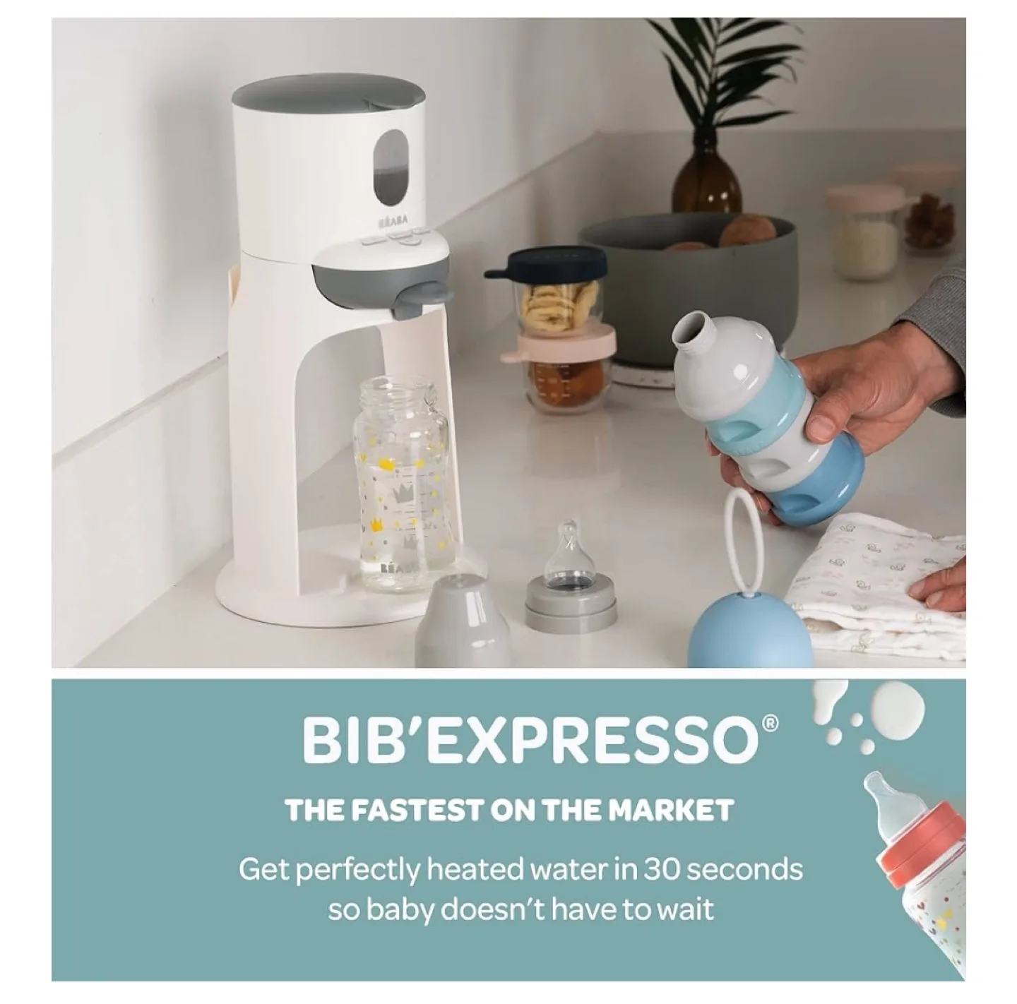 New! BEABA Bib'Expresso Fast Warmer - Grey image indicator(6)