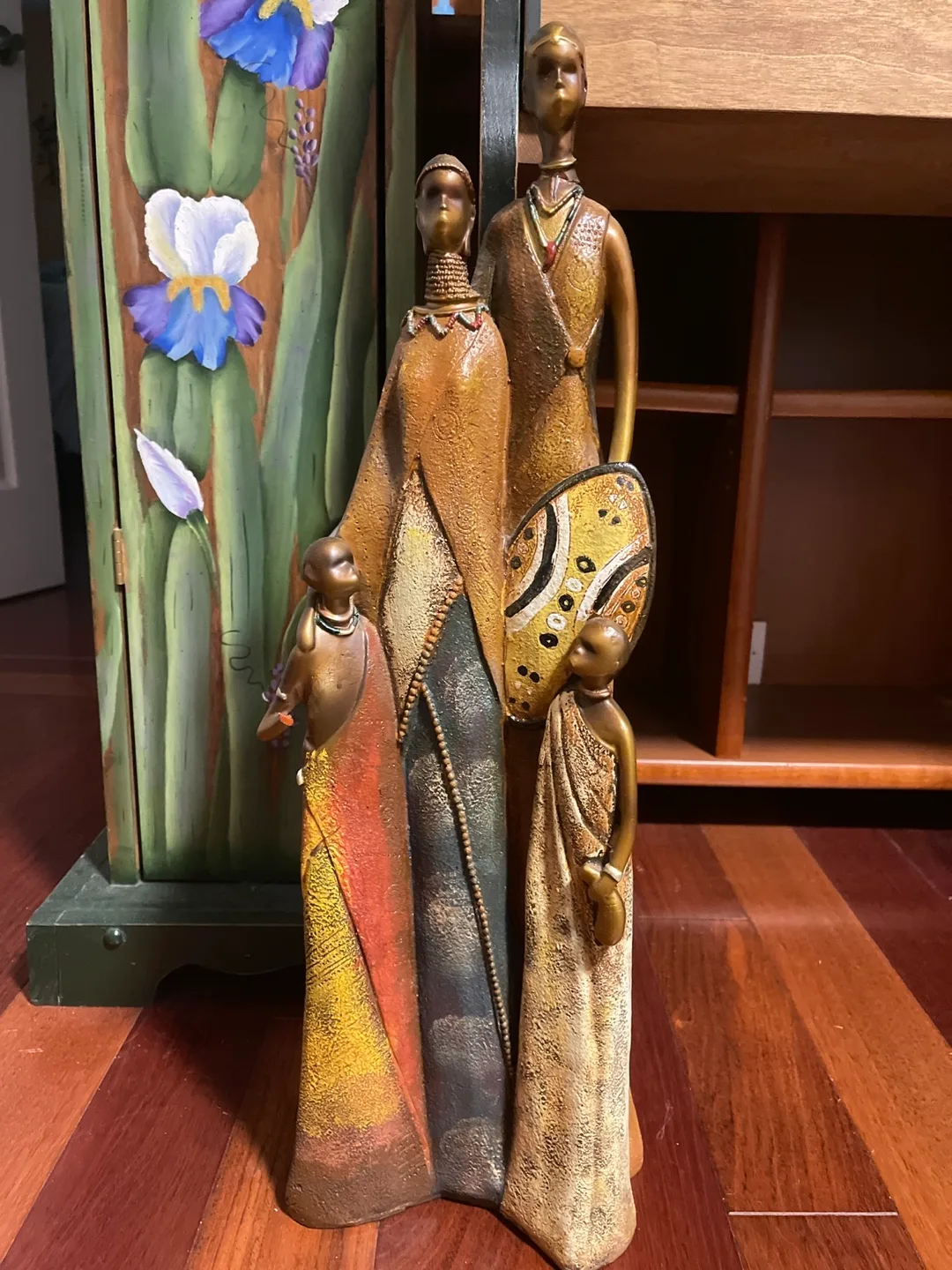 African Family Statue Sculpture thumbnail