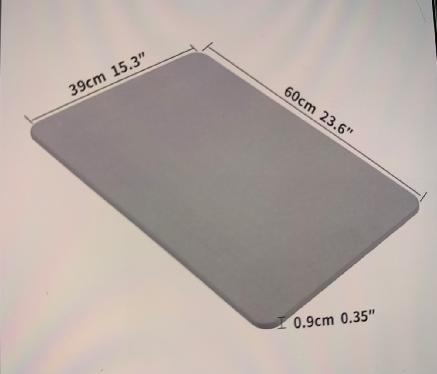 Set of 2 Stone Mats - 23.6" x 15.3"