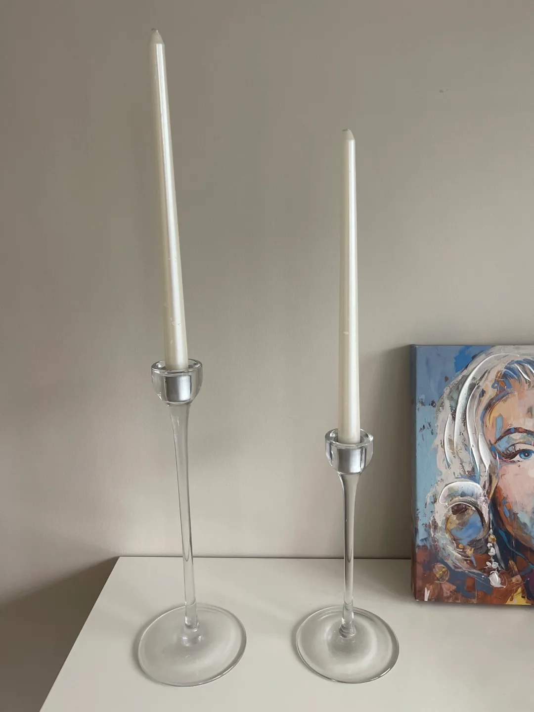 Glass Candle Holders - Set of 2 thumbnail