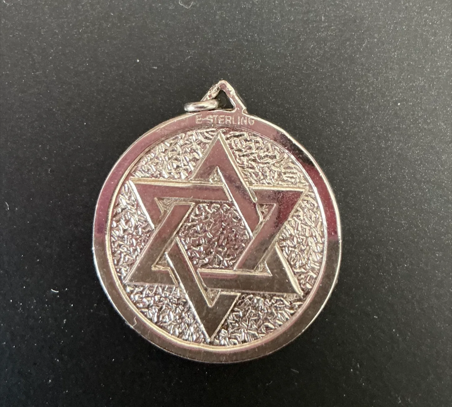 Vintage Sterling Silver Star of David Pendant thumbnail