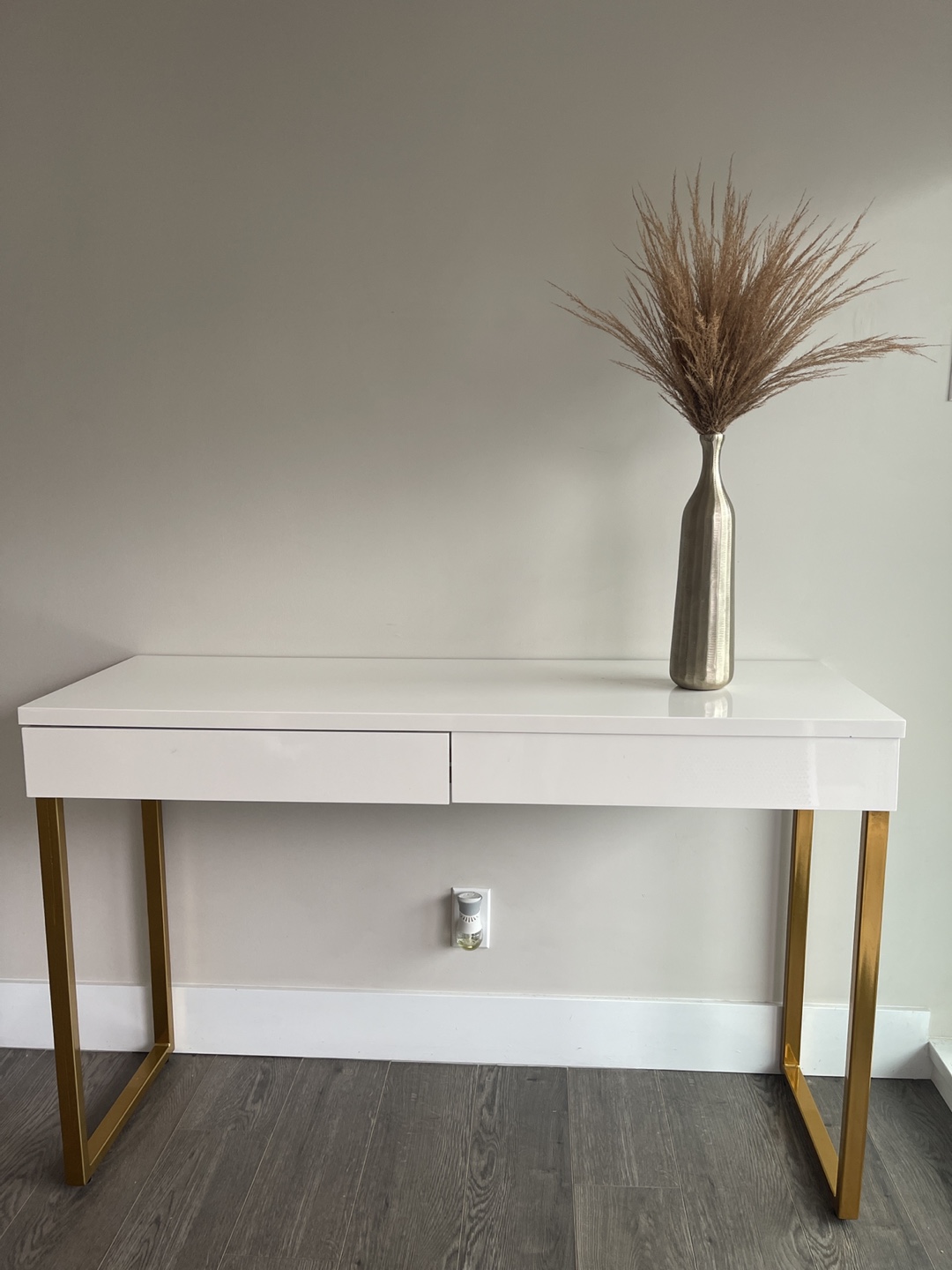 White & Gold Console Table