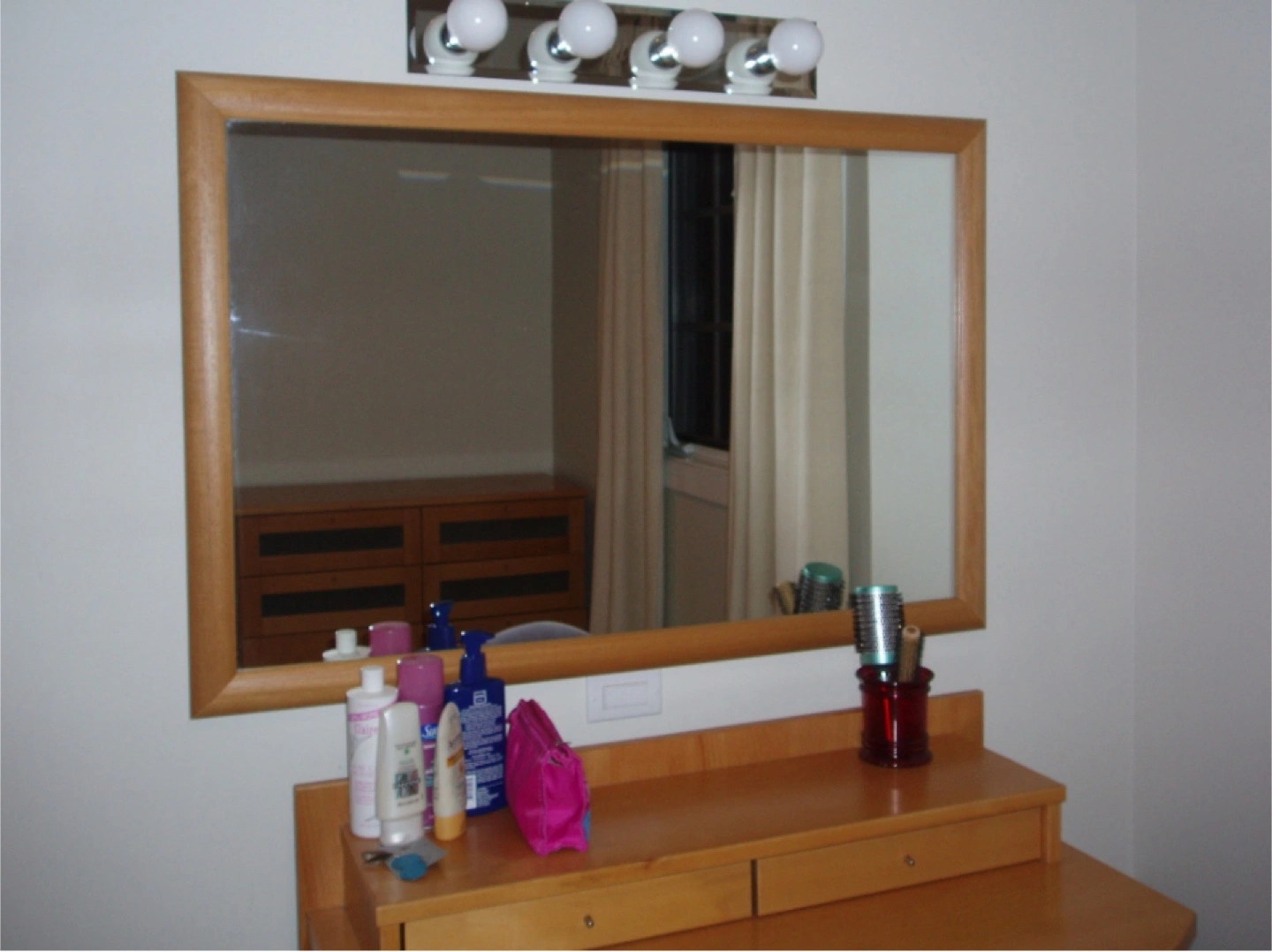 Wall Mirror with Wooden Frame