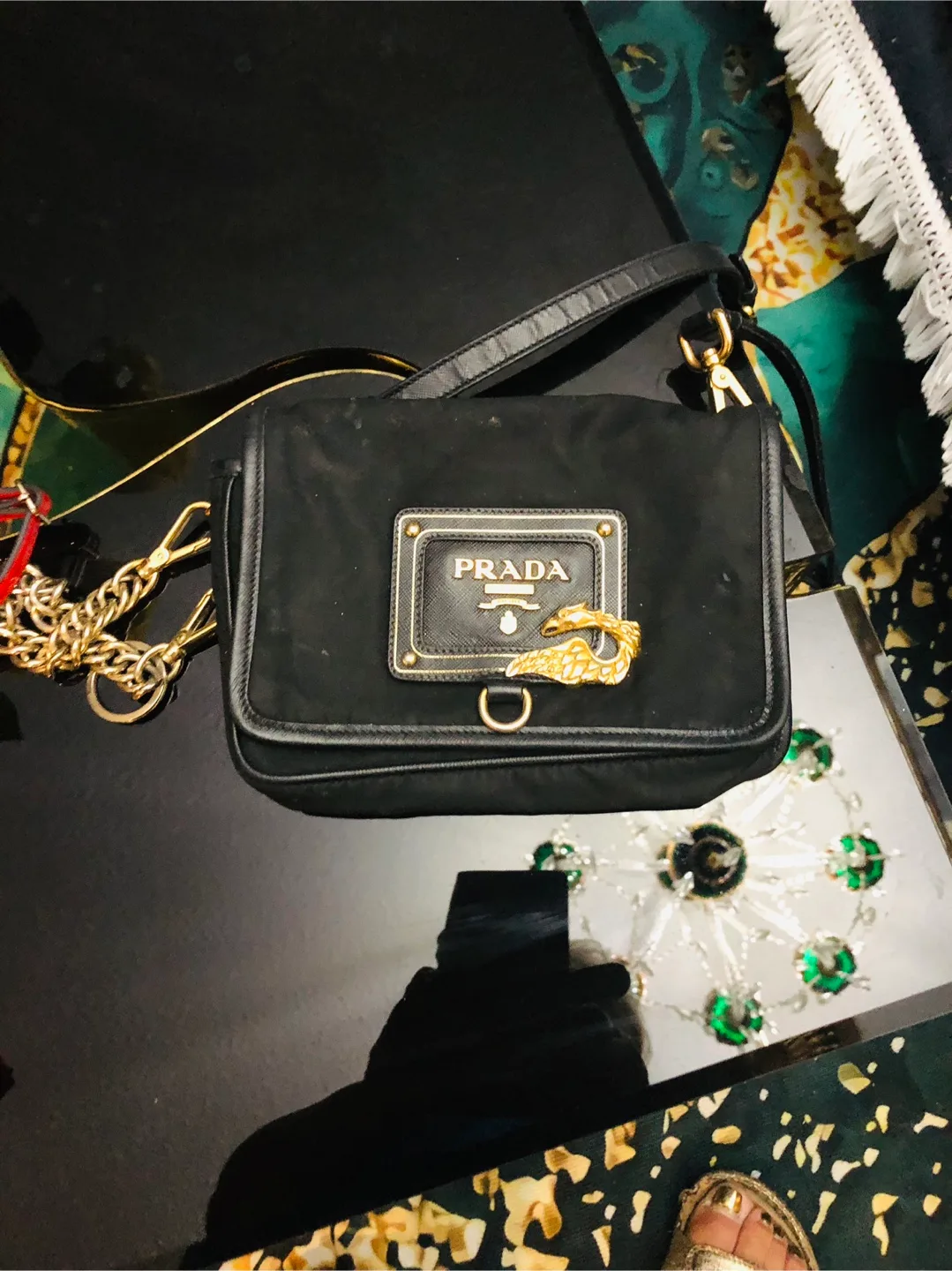 Prada Black Handbag used thumbnail