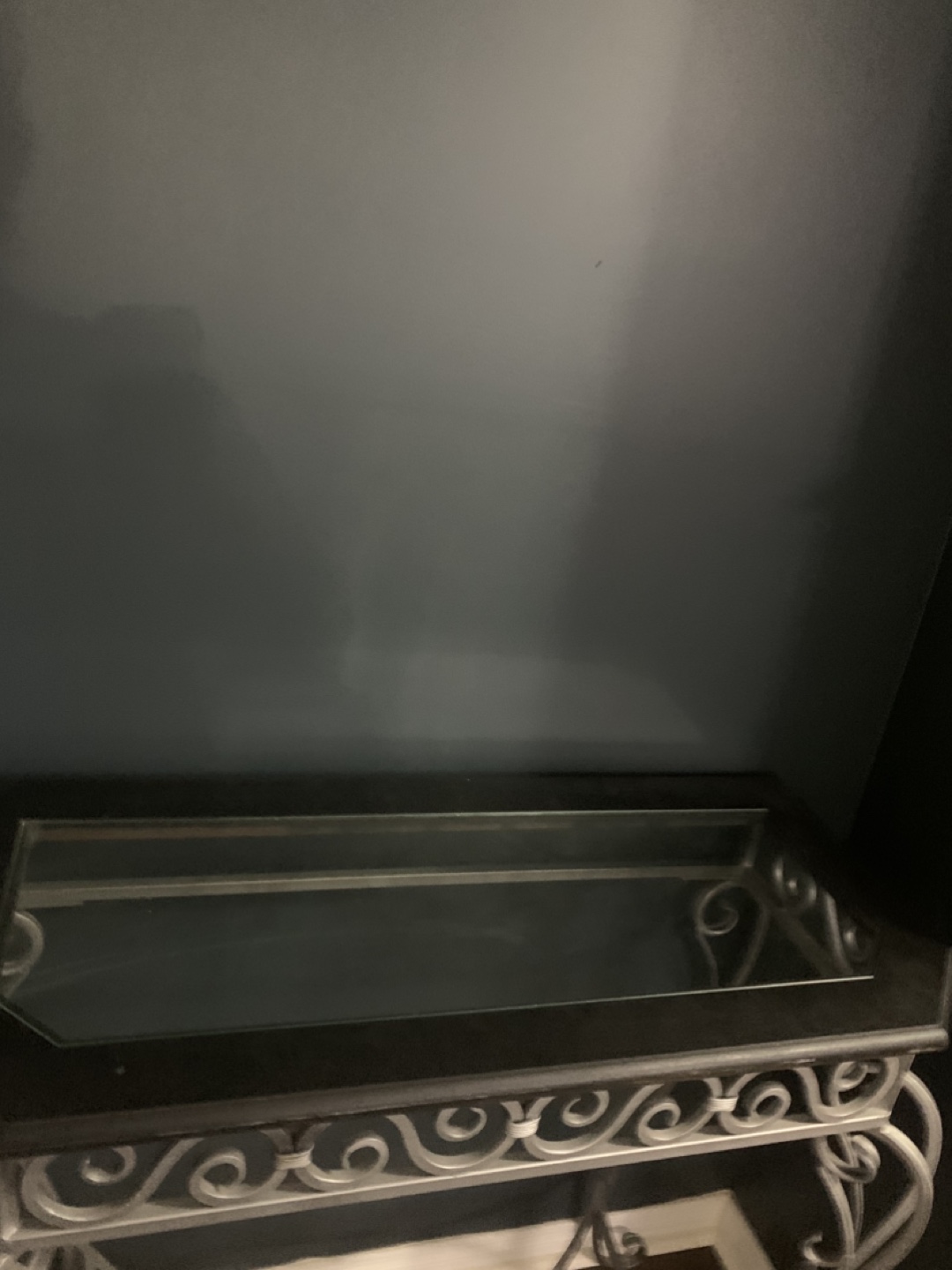 Glass Top Metal Console Table - photo 2