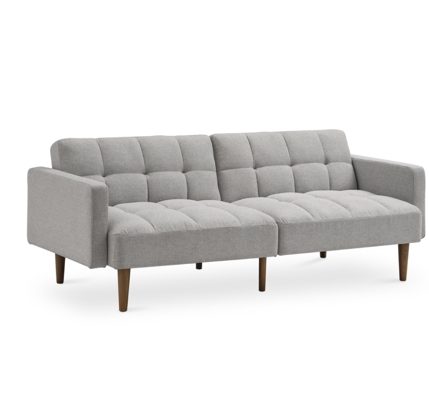 Futon Sofa Bed, Light Gray Fabric