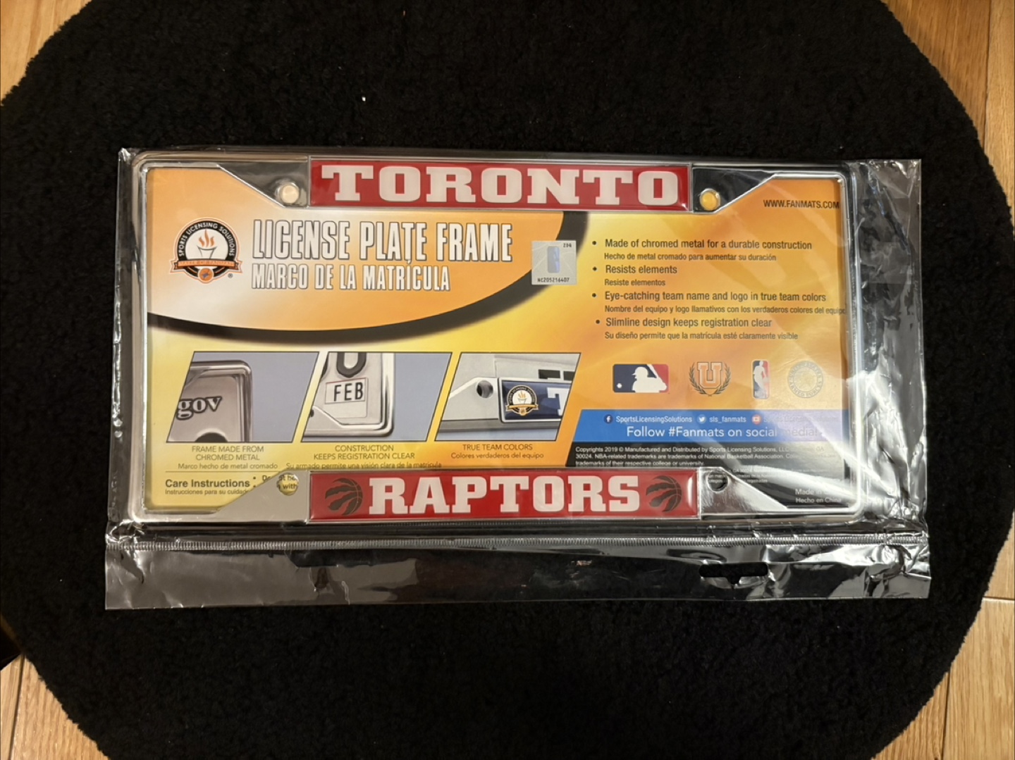 Toronto Raptors License Plate Frame - New
